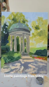 Folly at the Villa Ephrussi || 8" x 6" || oil