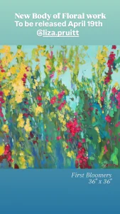 First Bloomers || 36" x 36" || acrylic || private collection