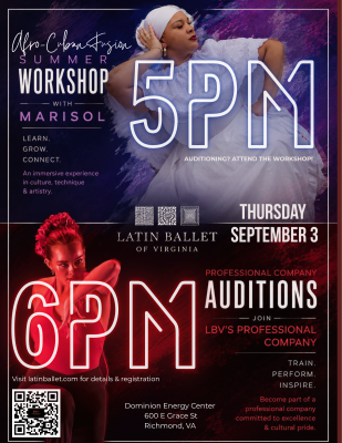 Afro-Cuban Fusion Workshop + Professional Company Auditions